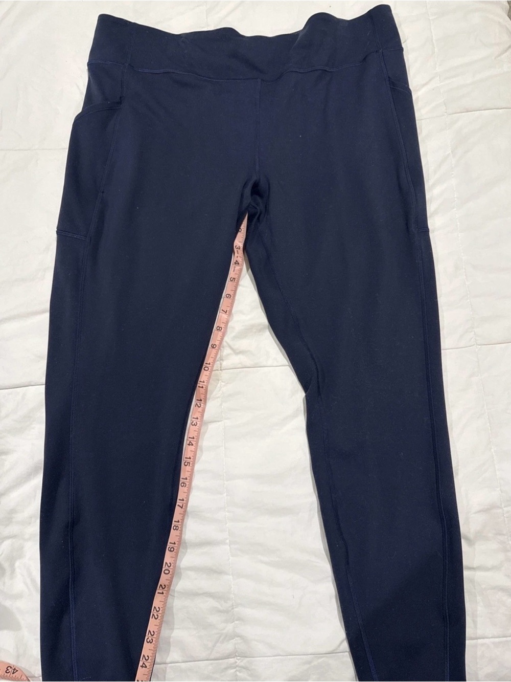 Lululemon, size 20 Navy Blue Active Leggings, 27” inseam